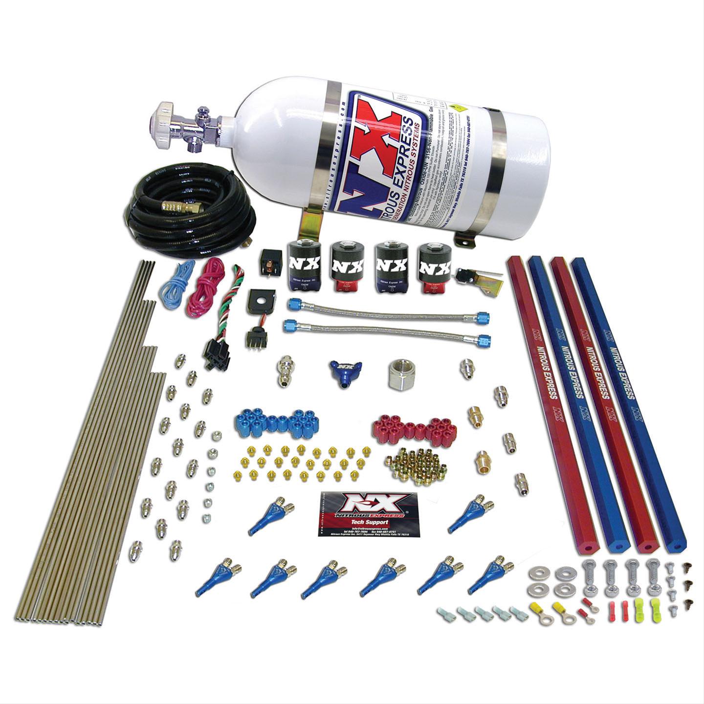 Nitrous Express Shark/Alc (250-650HP) 2 Solenoid Nitrous Kit w/o Bottle