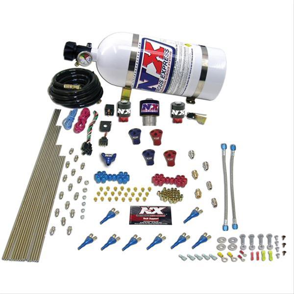 Nitrous Express Pro-Shk/Gas 2 Fuel 1 Supershark Solenoid Nitrous Kit (200-600HP) w/10lb Bottle