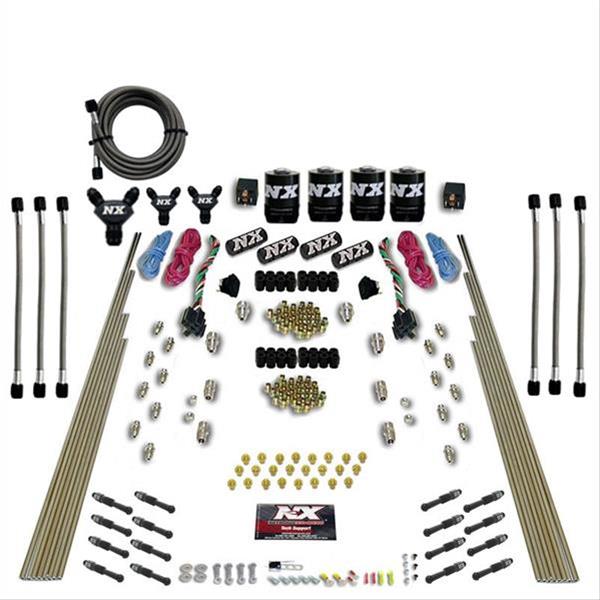 Nitrous Express 8 Cyl Dry Direct Port Dual Stage 4 Solenoids Nitrous Kit (200-600HP) w/o Bottle