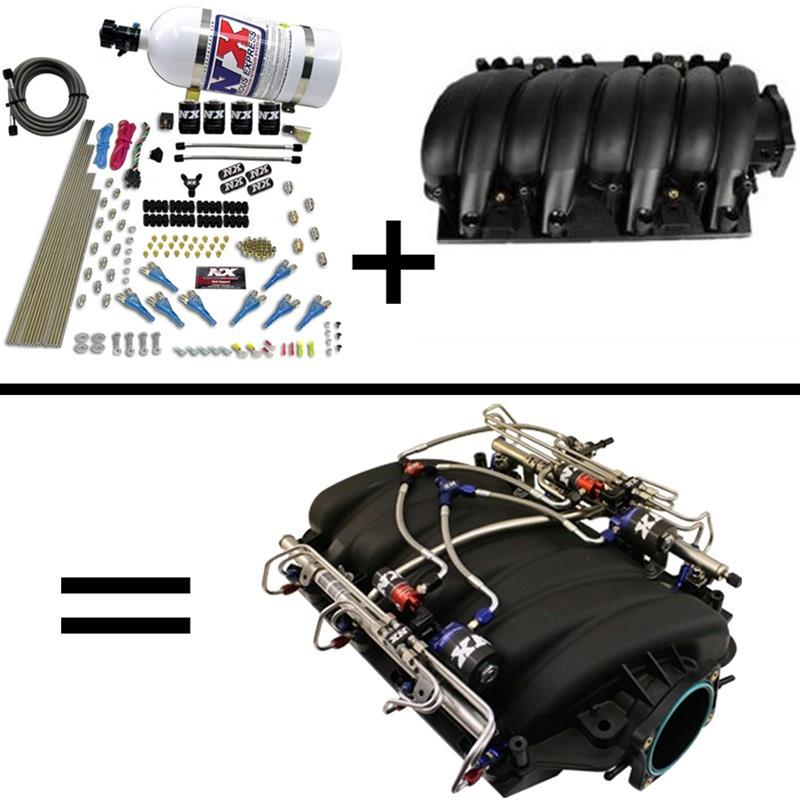 Nitrous Express (NX) Oxide Systems INTAKE022 FACTORY LS7 INTAKE W/ NX PIRANHA DIRECT PORT