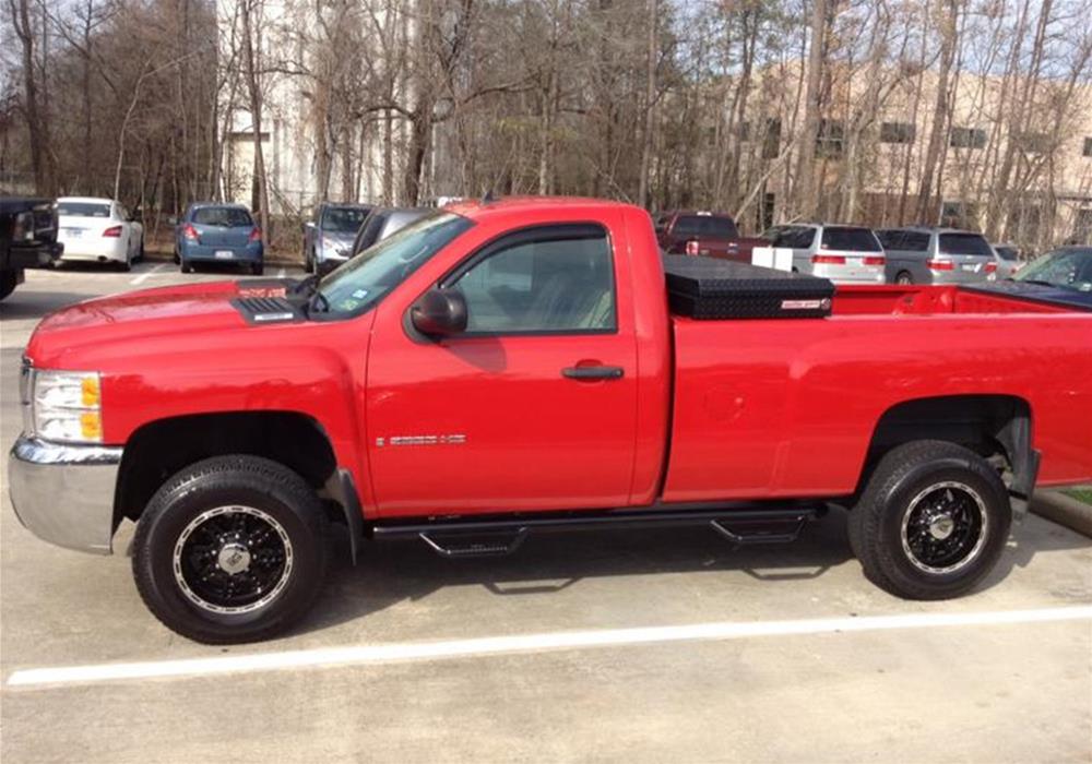 N-FAB Nerf Steps for 2003-2009 RAM 3500, 2500, 2002-2008 1500 - D0284RC-4 Step Bars, Bars, Bed Access, Steel, Black Powdercoated, 3 in. Diameter, Dodge, Pair