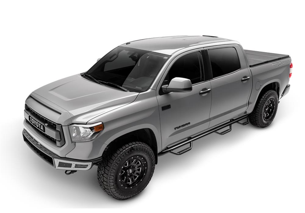 N-FAB Nerf Steps for 2011-2015 1500, 2009-2010 RAM 1500 - D0994QC-6-TX Step Bars, Bars, Bed Access, Steel, Textured Black Powdercoated, Dodge, Ram, Pair