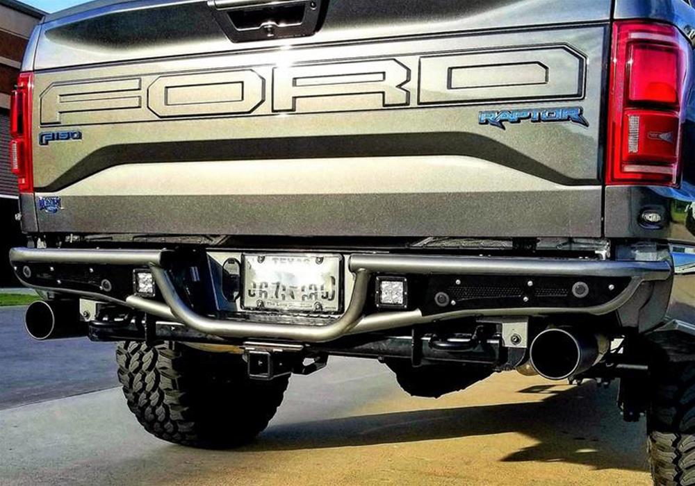 N-FAB RB Rear Bumpers for 2017-2022 F-150 - F18RB-H Bumper, Bumper, Fabricated, Steel, Gloss Black Powdercoated, Ford, Each