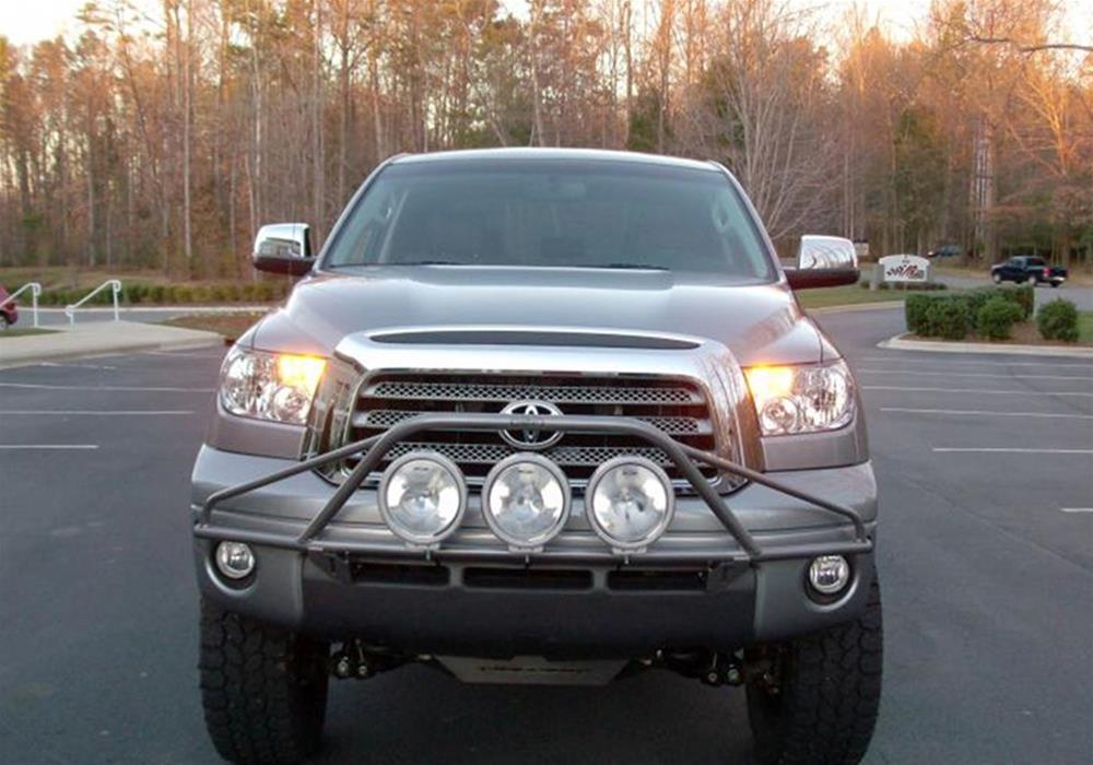 N-FAB Pre-Runner Light Bar Grille Guards for 2007-2013 TUNDRA - T073LH Bar/Grille Guard, Pre-Runner, Steel, Black Powdercoated, Toyota, Each