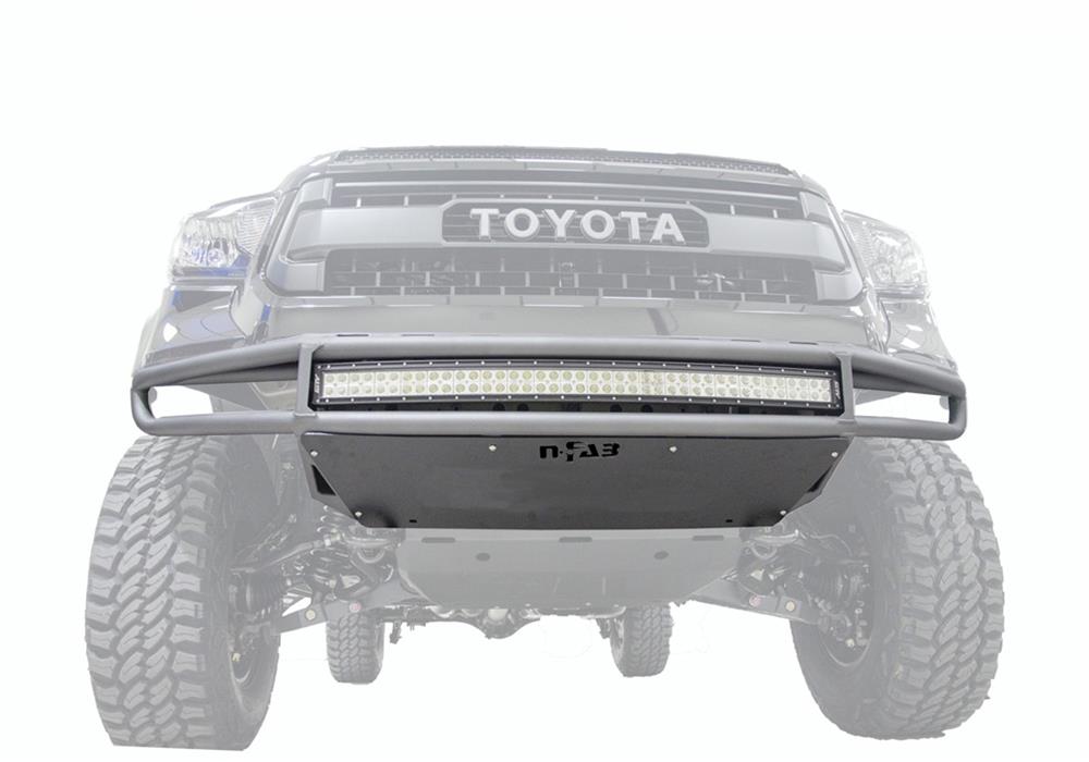 N-Fab M-RDS Front Bumper 14-17 Toyota Tundra - Gloss Black w/Silver Skid Plate thumbnail 2