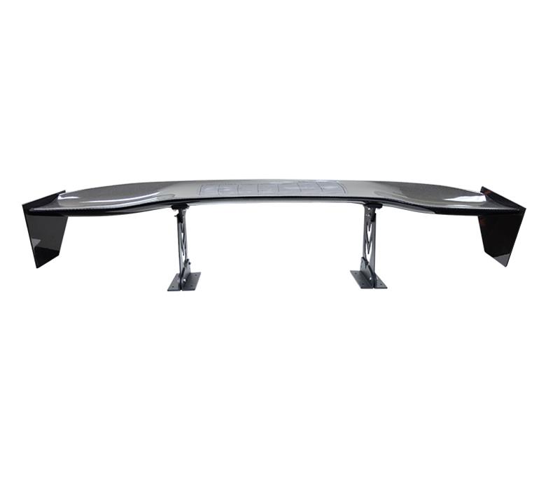 NRG Adjustable Carbon Fiber Spoilers CARB-A590 Spoiler - Universal (59") w / arrow cut out stands and large end plates thumbnail 5