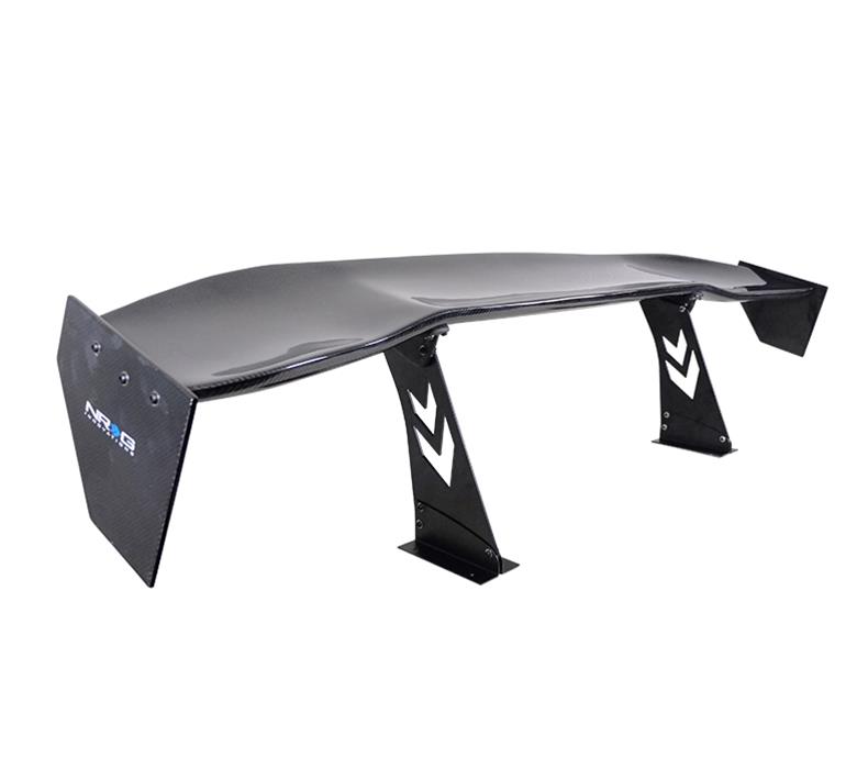 NRG Carbon Fiber Spoiler - Universal (69in.) w/NRG Logo / Stand Cut Out / Large Side Plate thumbnail 4
