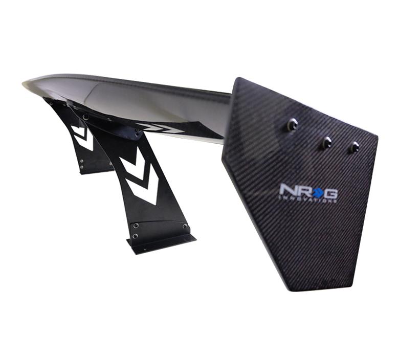 NRG Carbon Fiber Spoiler - Universal (69in.) w/NRG Logo / Stand Cut Out / Large Side Plate thumbnail 2