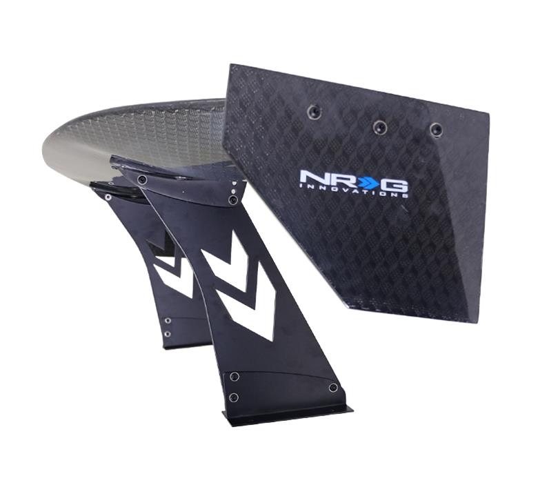 NRG Adjustable Carbon Fiber Spoilers CARB-A692NRG Spoiler - Universal (69") w/NRG logo w/Diamond-Honey stand thumbnail 3
