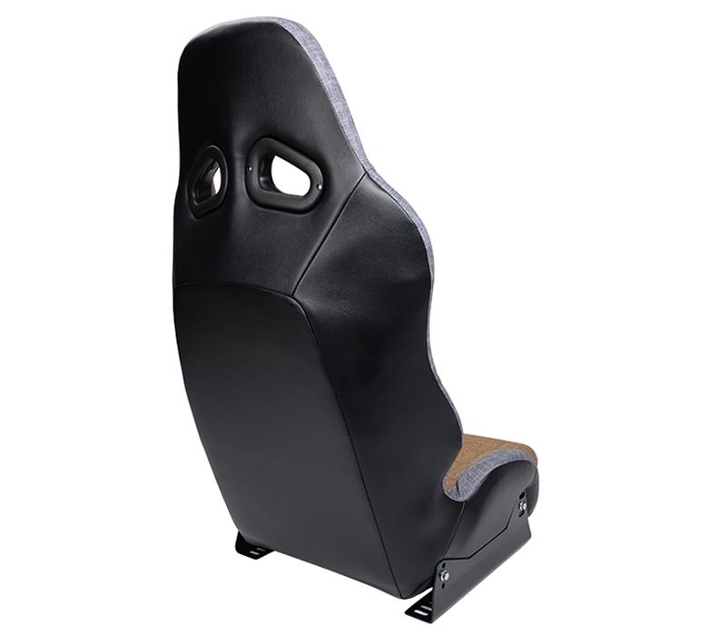 NRG Defender Seat Steel Frame Suspension - Brown w/ Gray Trim w/ Defender Logo - w/ Side Bracket thumbnail 5