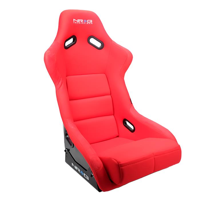 NRG FRP Bucket Seat (Red Cloth) - Large thumbnail 4
