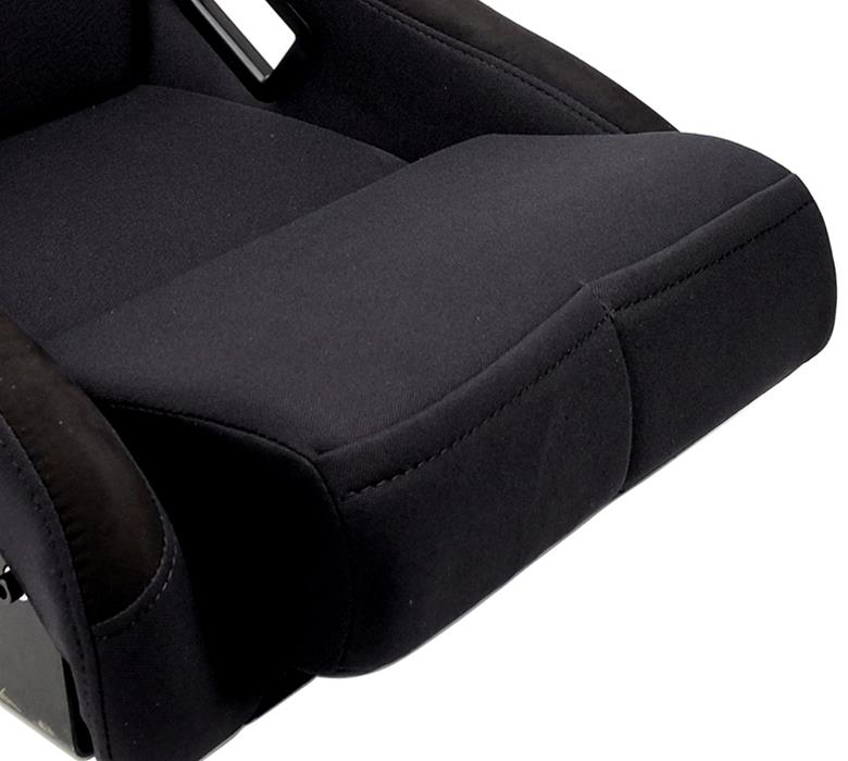 Red NRG Fiberglass Bucket Racing Seat – Woven Fabric, Sports Specs, Includes Cushion