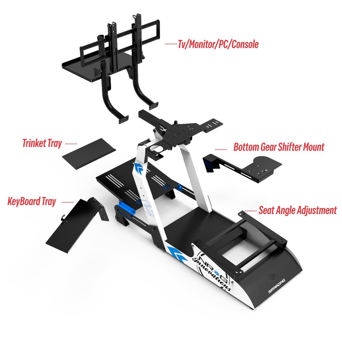 NRG Racing Simulator Stand for Logitech, Thrustmaster, and Fanatec thumbnail 9