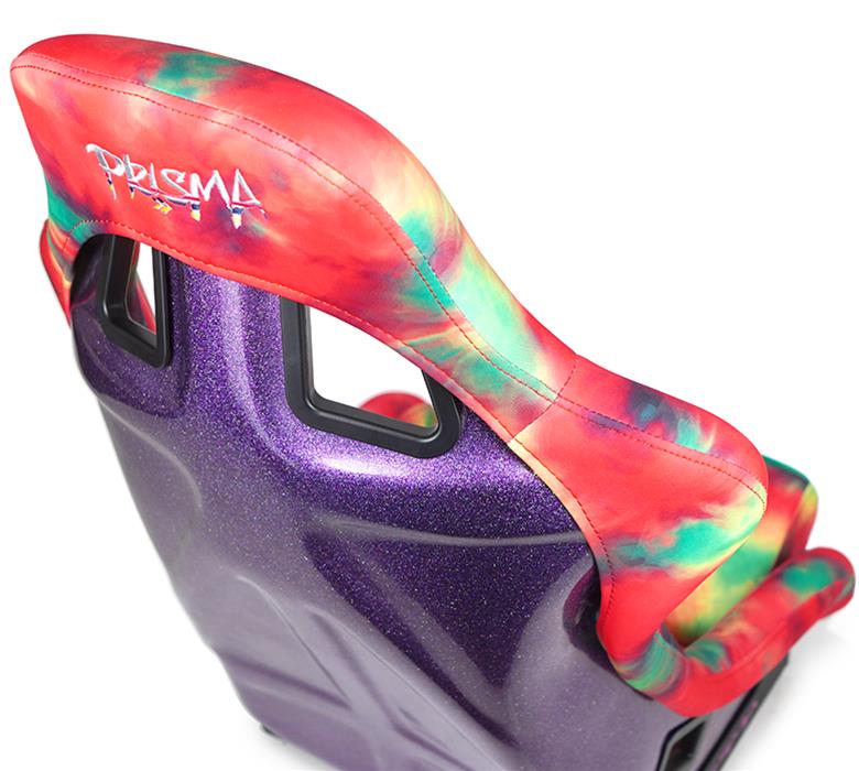 NRG Innovations Prisma Sedile Corsa Rosa Alcantara: Fissaggio Universale Per Cinture A 6 Punti (Taglia L)