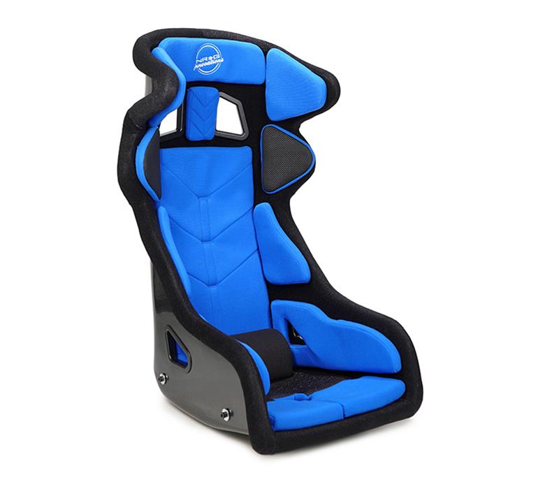 NRG FIA Competition Seat w/ Head Containment & Comp Fabric Velcro Paddings Small Thin Cushion - Blue thumbnail 7