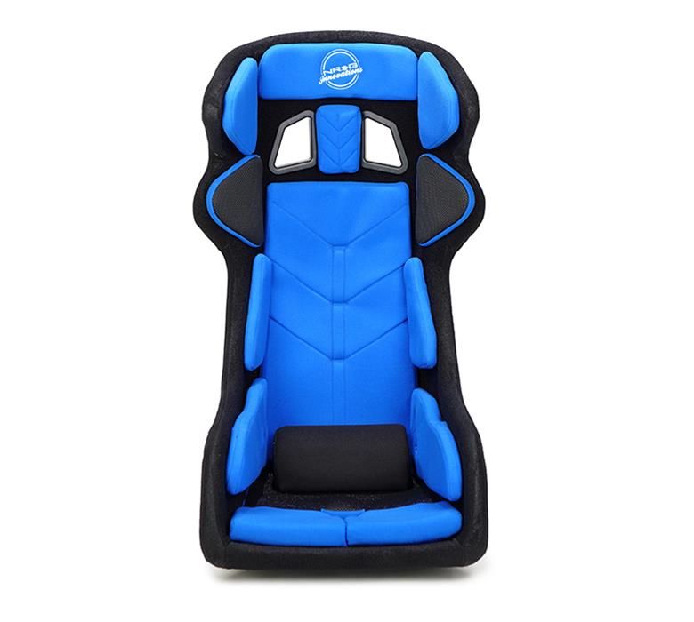 NRG FIA Competition Seat w/ Head Containment & Comp Fabric Velcro Paddings Small Thin Cushion - Blue thumbnail 6