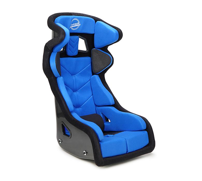 NRG FIA Competition Seat w/ Head Containment & Comp Fabric Velcro Paddings Snug Thick Cushion - Blue thumbnail 6