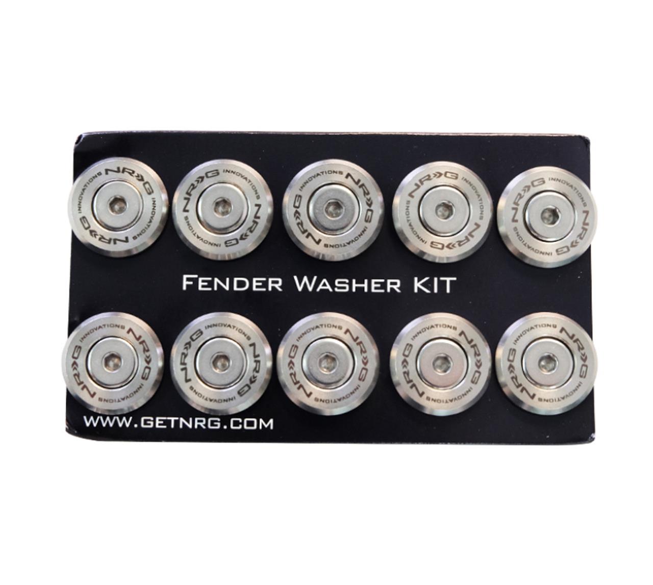 NRG Fender Washer Kit (TI Series) M6 Bolts For Plastic (TI Burn Washer/TI Burn Screw) - Set of 10