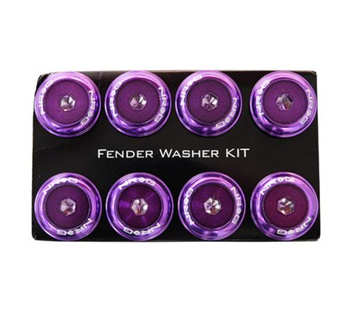 NRG Fender Washer Kit w/Color Matched M8 Bolt Rivets For Plastic (Purple) - Set of 8