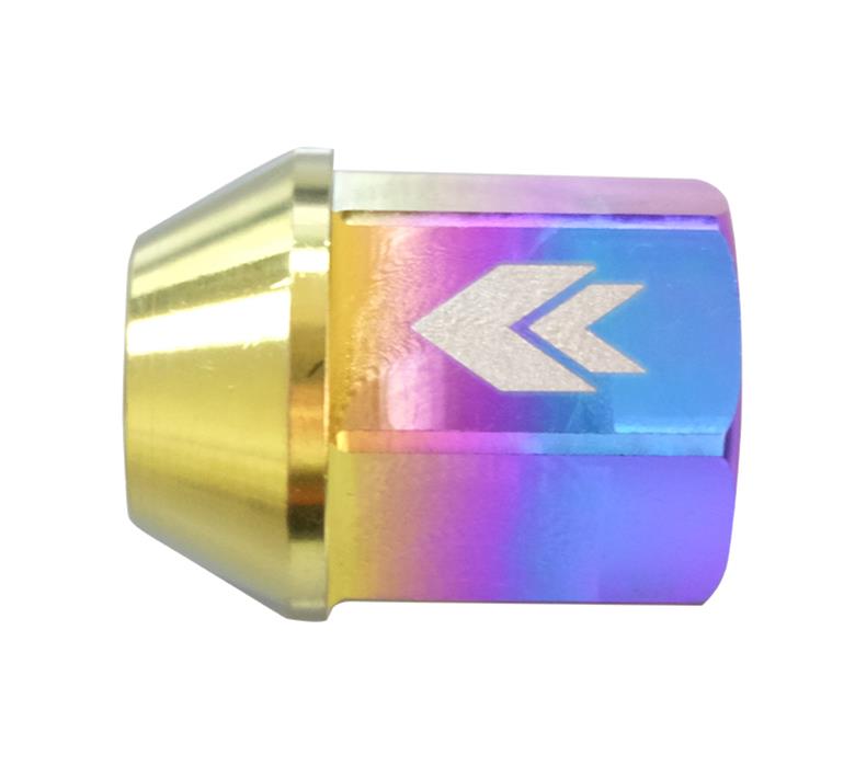 NRG 200 Series M12 X 1.25 Titanium Lug Nut Set - 21 Pc w/Lock Key Socket - Neochrome thumbnail 5
