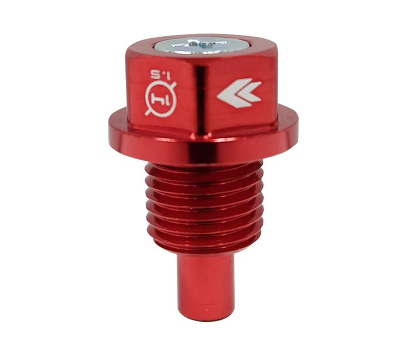 NRG Magnetic Oil Drain Plugs NOP-100RD Red - M14x1.5 Acura,Dodge,Ford,Honda,Hyundai,Isuzu,Jeep, Kia,Mazda,Mitsubishi thumbnail 3