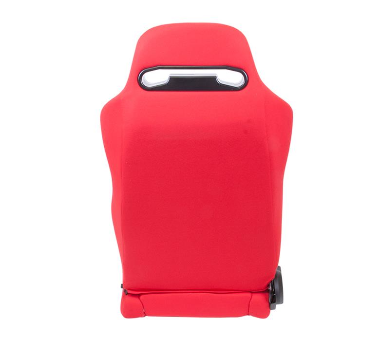NRG Sport Seats (Pair) Type-R Cloth w/NRG Logo - Red w/Red Stitch thumbnail 3
