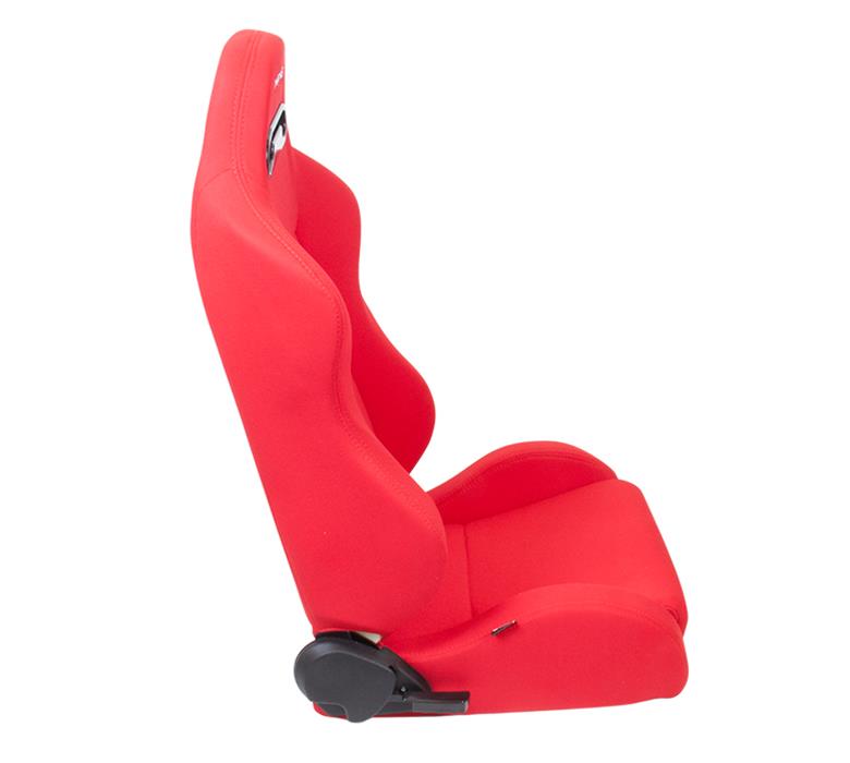NRG Sport Seats (Pair) Type-R Cloth w/NRG Logo - Red w/Red Stitch thumbnail 4