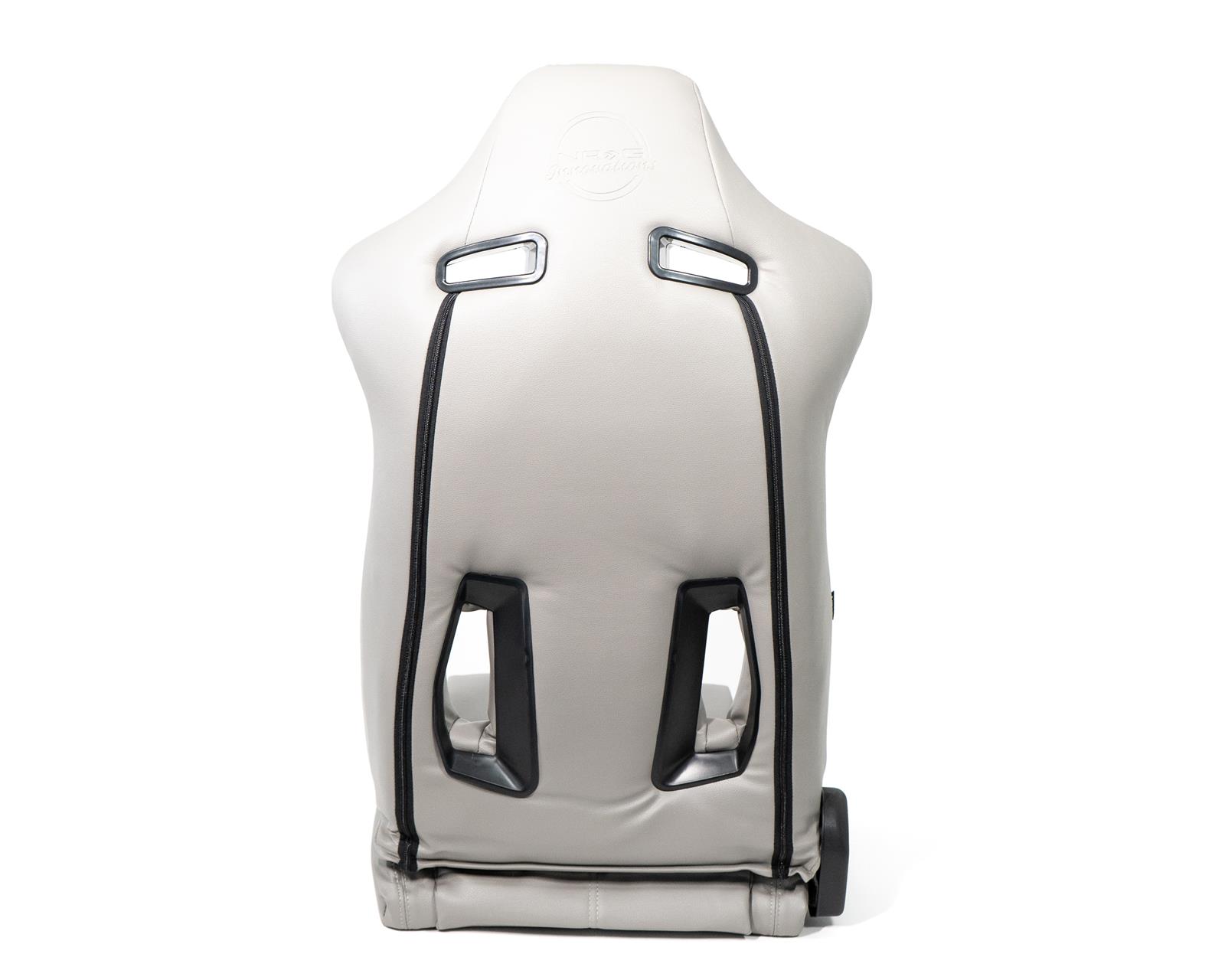 NRG Reclinable Sport Seats (Pair) The Arrow Grey Vinyl w/ Pressed NRG logo w/ Grey Stitch
