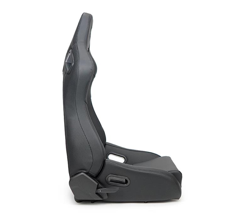 NRG Omega Reclinable Racing Seat (Pair) Black with Black Carbon Vinyl Back thumbnail 8
