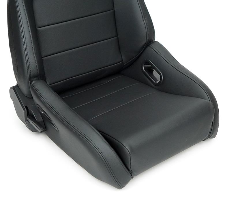 NRG Omega Reclinable Racing Seat (Pair) Black with Black Carbon Vinyl Back thumbnail 2