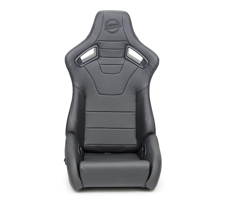NRG Omega Reclinable Racing Seat (Pair) Black with Black Carbon Vinyl Back thumbnail 7