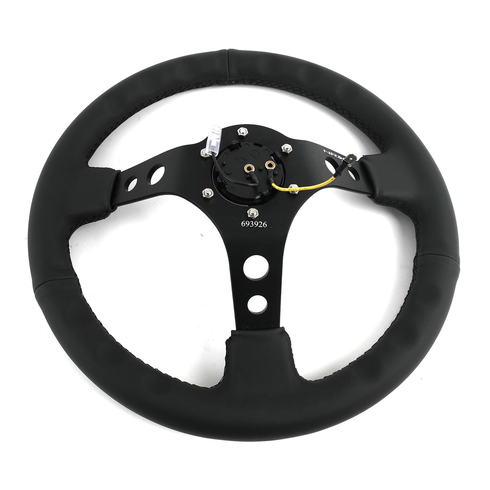 NRG Innovations RST-006BK 350mm ステアリング NRG Innovations RST-006BK NRG Deep Dish Steering Wheels with Hole