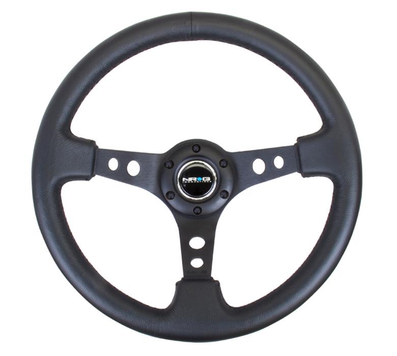 NRG Innovations RST-006BK-WT-B NRG Deep Dish Steering Wheels with Hole ...