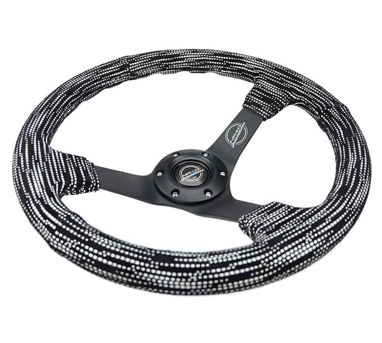 NRG Reinforced Steering Wheel (350mm / 3in. Deep) Microfiber/Black Stitch w/5mm Matte Black Spokes thumbnail 4