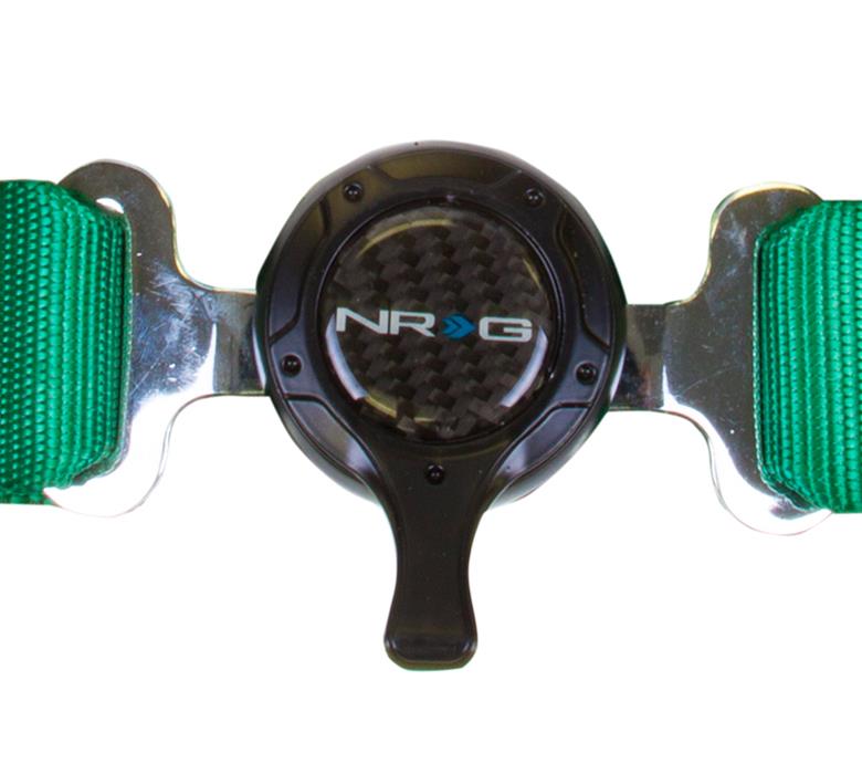 NRG Seat Belt 4-Point Harness SBH-4PCGN Harness, Complete, 4-Point, Camlock, Green, 2 in., Individual Shoulders, Pull Down, Bolt-In, Floor Mount, Each