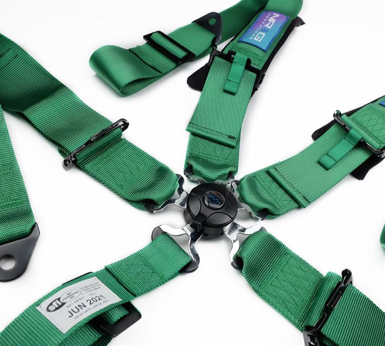 NRG 5PT 3in. Seat Belt Harness / Cam Lock - Green thumbnail 2