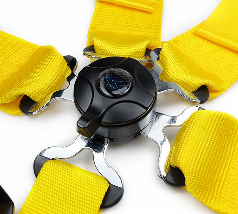 NRG 5PT 3in. Seat Belt Harness / Cam Lock - Yellow