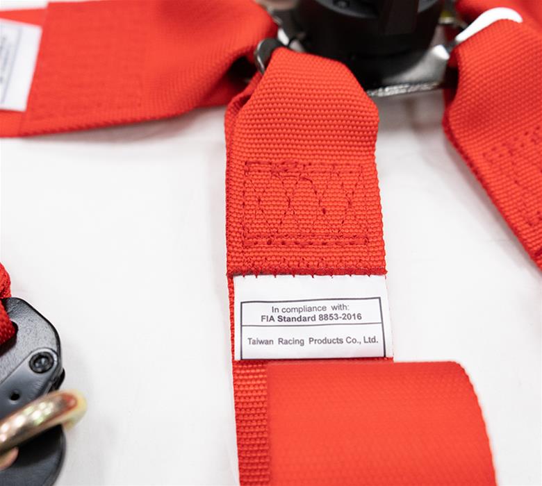 NRG FIA 6pt 2in. Shoulder Belt for HANS Device/ Rotary Cam Lock Buckle/ 3in. Waist Belt - Red thumbnail 3