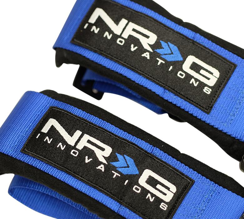 NRG Seat Belt 5-Point Harness SBH-R5PC BL Harness, Complete, 5-Point, Latch, Blue, 3 in., Individual Shoulders, Pull Down, Bolt-In, Floor Mount, Each thumbnail 2