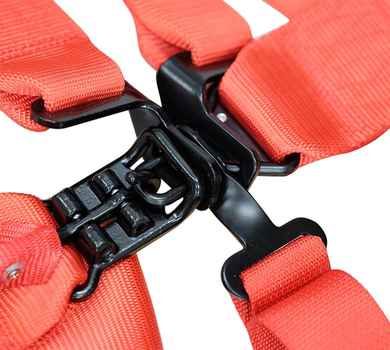 NRG Seat Belt 5-Point Harness SBH-R5PC RD Harness, Complete, 5-Point, Latch, Red, 3 in., Individual Shoulders, Pull Down, Bolt-In, Floor Mount, Each thumbnail 2