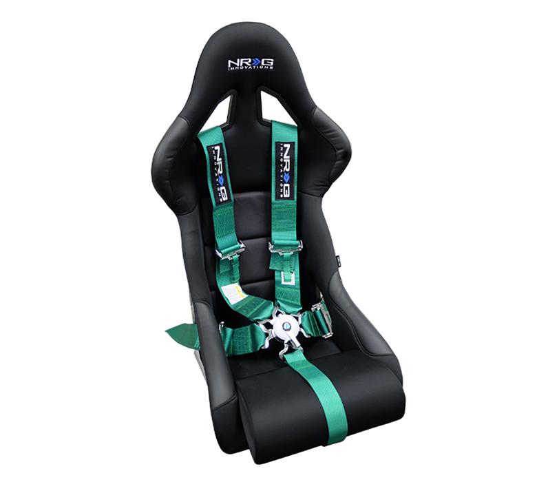 NRG Seat Belt 5-Point Harness SBH-R6PC GN Harness, Complete, 5-Point, Camlock, Green, 3 in., Individual Shoulders, Pull Down, Bolt-In, Floor Mount, Each thumbnail 4