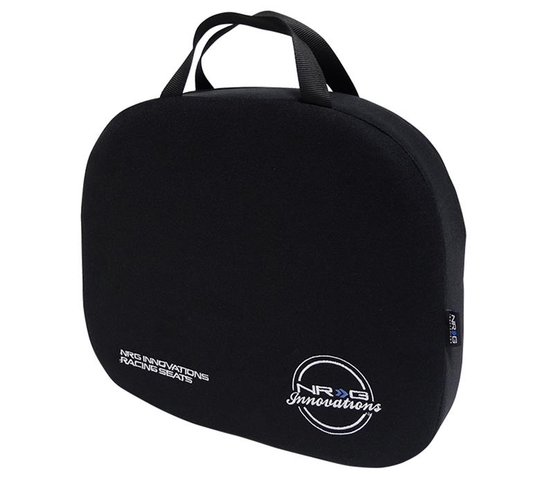 NRG Racing Seat Cushion - One Piece Memory Foam Nylon Black w/ White Stitching thumbnail 3