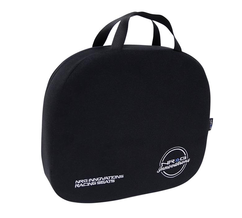 NRG Racing Seat Cushion - One Piece Memory Foam Nylon Black w/ White Stitching thumbnail 4