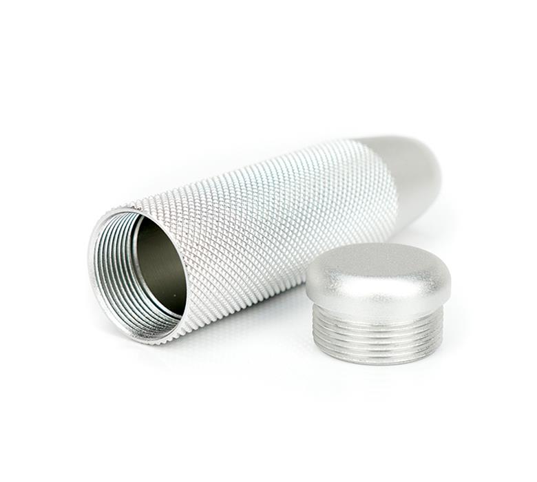 NRG Shift Knob Knurl Hidden Gem Short Silver thumbnail 2