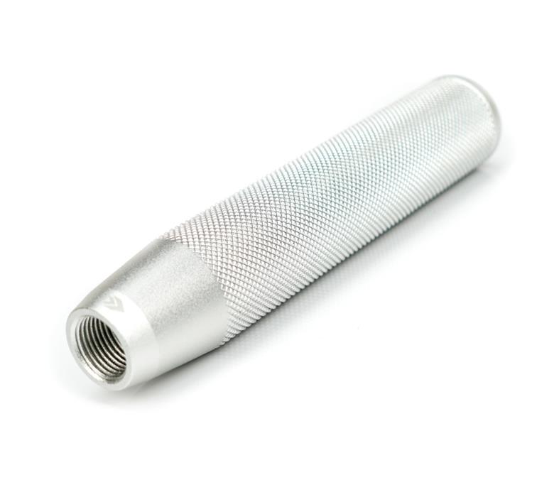 NRG Shift Knob Knurl Hidden Gem Long Silver thumbnail 2