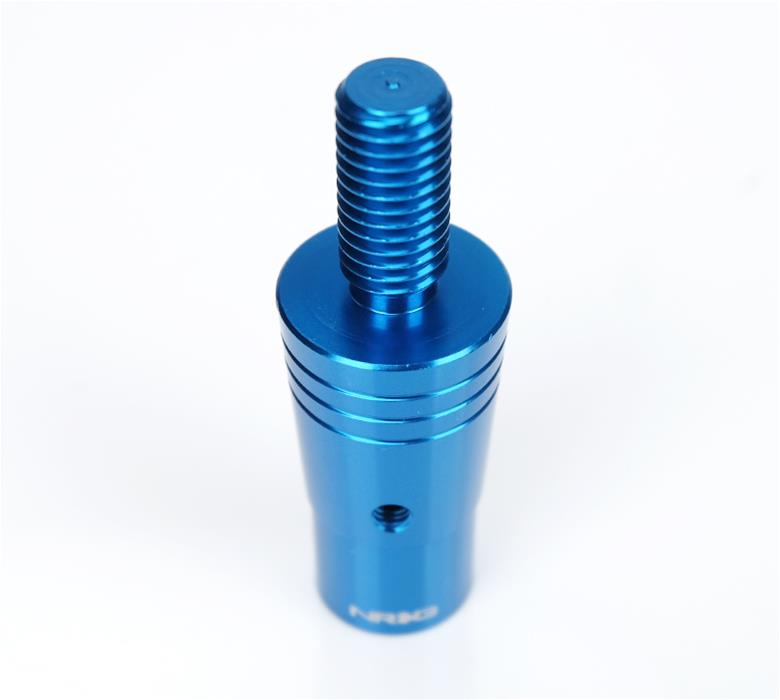 NRG 14mm Euro Aluminum Adapter w/ M10x1.5 Thread Pitch - Blue