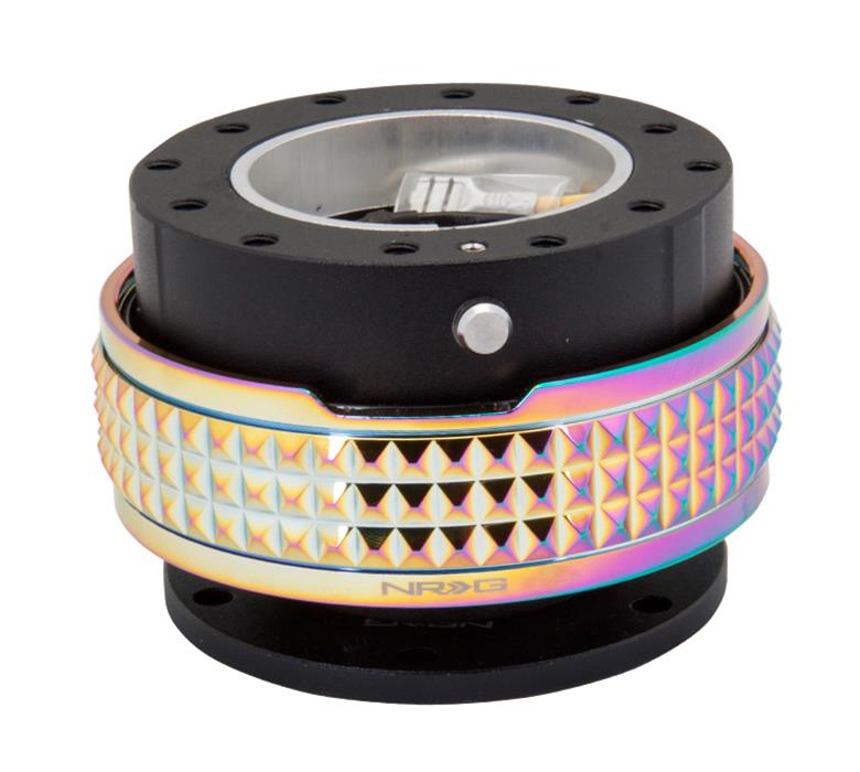 NRG Quick Release Kit - Pyramid Edition - Black Body / Neochrome Pyramid Ring thumbnail 2