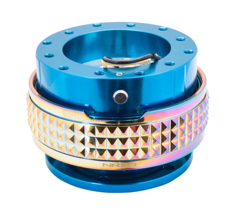 NRG Quick Release Kit - Pyramid Edition - Blue Body / Neochrome Pyramid Ring thumbnail 2