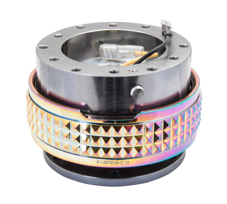 NRG Quick Release Kit - Pyramid Edition - Gunmetal Body / Neochrome Pyramid Ring thumbnail 2