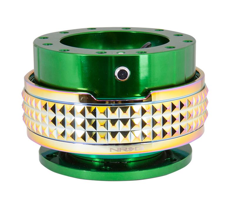 NRG Quick Release Kit - Pyramid Edition - Green Body / Neochrome Pyramid Ring thumbnail 2